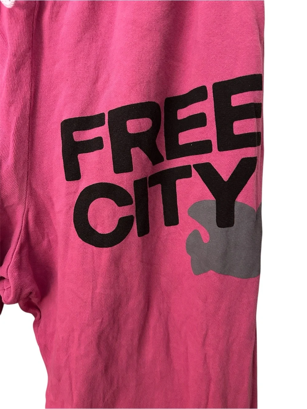 FreeCity Hot Pink & Black Sweatpants Joggers Size Large - Picture 2 of 6